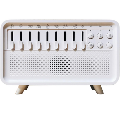 Humidificador con 8 sonidos naturales, bluetooth, luz ambiental y aroma.